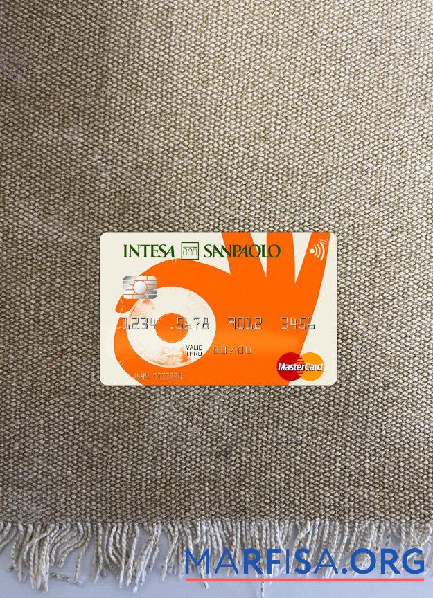 Realistic Albania Intesa Sanpaolo Bank mastercard photolook front sample